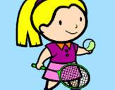 Desenho Rapariga tenista pintado por RODRIGO