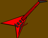 Desenho Guitarra elétrica II pintado por mayara