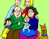 Desenho Família pintado por adam
