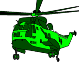 Desenho Helicoptero de resgate pintado por michele