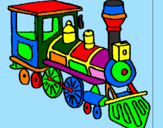 Desenho Comboio pintado por junior
