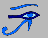 Desenho Olho de hórus pintado por diana