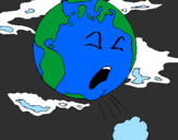 Desenho Terra doente pintado por Aninhaa