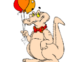Desenho Crocodilo com balões pintado por vgfjh