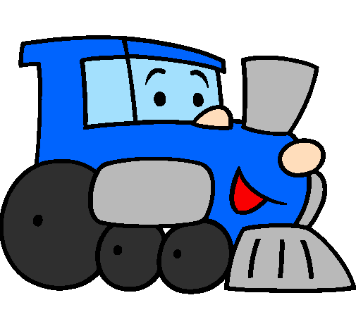 Desenho Comboio pintado por carrinho