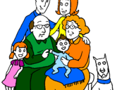 Desenho Família pintado por vick