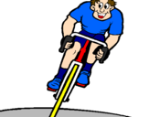 Desenho Ciclista com gorro pintado por klau