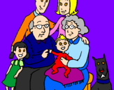 Desenho Família pintado por nanda