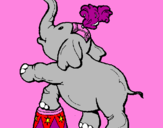 Desenho Elefante pintado por maria eduarda