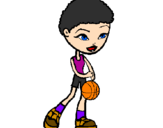 Desenho Jogadora de basquete pintado por Leticia