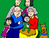 Desenho Família pintado por Joycynha