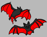 Desenho Um par de morcegos pintado por luana luanynha