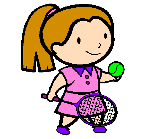 Desenho Rapariga tenista pintado por Bibia