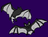 Desenho Um par de morcegos pintado por marcia
