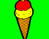 Desenho Cone de gelado pintado por joao vitor