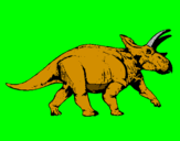 Desenho Tricerátopo pintado por tar