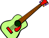 Desenho Guitarra espanhola II pintado por hg