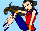Desenho Princesa ninja pintado por diana