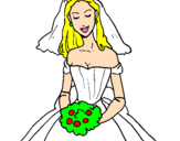 Desenho Noiva pintado por PiPa