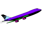 Desenho Avião no ar pintado por davi
