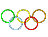 Desenho Argolas dos jogos olimpícos pintado por RODRIGO