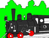 Desenho Locomotiva  pintado por guilherme     