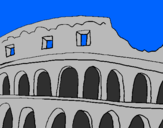 Desenho Coliseu pintado por Gabriel Alheio
