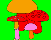 Desenho Cogumelos pintado por Nathalia