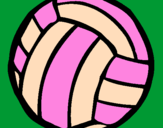 Desenho Bola de voleibol pintado por fer