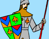 Desenho Cavaleiro da corte pintado por cavaleiro joão