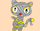 Desenho O gato momia pintado por anita
