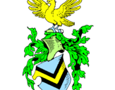 Desenho Escudo de armas e águia pintado por larissa