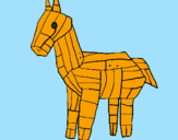 Desenho Cavalo de Tróia pintado por mike