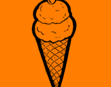 Desenho Cone de gelado pintado por laia machado laurentini