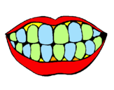 Desenho Boca e dentes pintado por Moisés  Rodrigues
