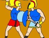 Desenho Luta de gladiadores pintado por lucas GUILHERME