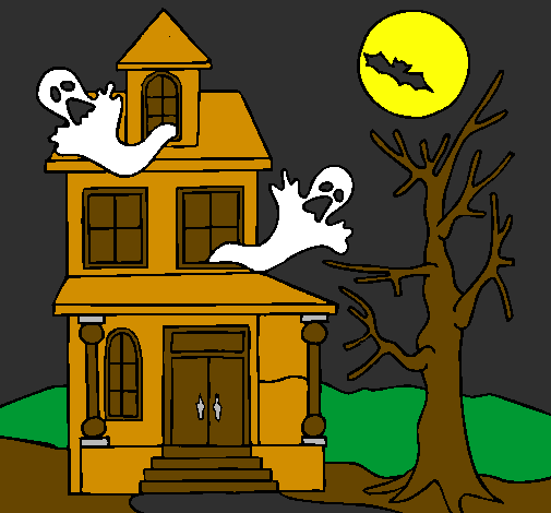 Desenho Casa do terror pintado por gabriel