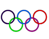 Desenho Argolas dos jogos olimpícos pintado por rafi