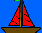 Desenho Barco veleiro pintado por toto