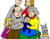 Desenho Família pintado por catia filipa