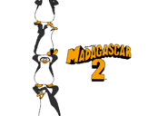 Desenho Madagascar 2 Pingüinos pintado por matheus