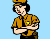 Desenho Mulher polícia pintado por Ludy