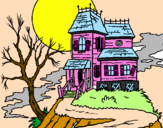 Desenho Casa encantada pintado por isabela