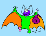 Desenho Morcego tonto pintado por gabriela