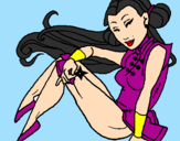 Desenho Princesa ninja pintado por gui