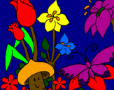 Desenho Fauna e Flora pintado por juliana