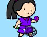 Desenho Rapariga tenista pintado por luanajade