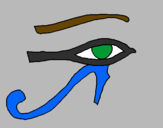 Desenho Olho de hórus pintado por josefina