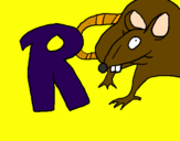 Desenho Rata pintado por RATO