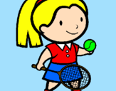 Desenho Rapariga tenista pintado por mariana g